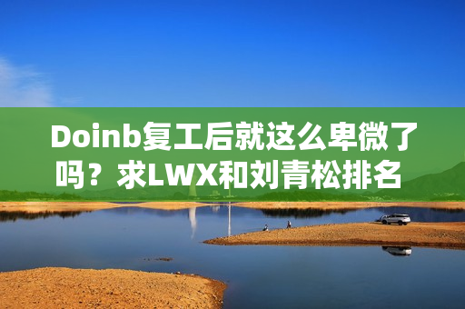 Doinb复工后就这么卑微了吗？求LWX和刘青松排名 强行利用小天的人气